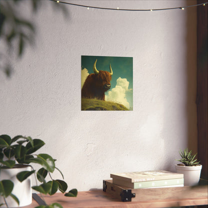 Highland Cow Whimsical Fine Art Print