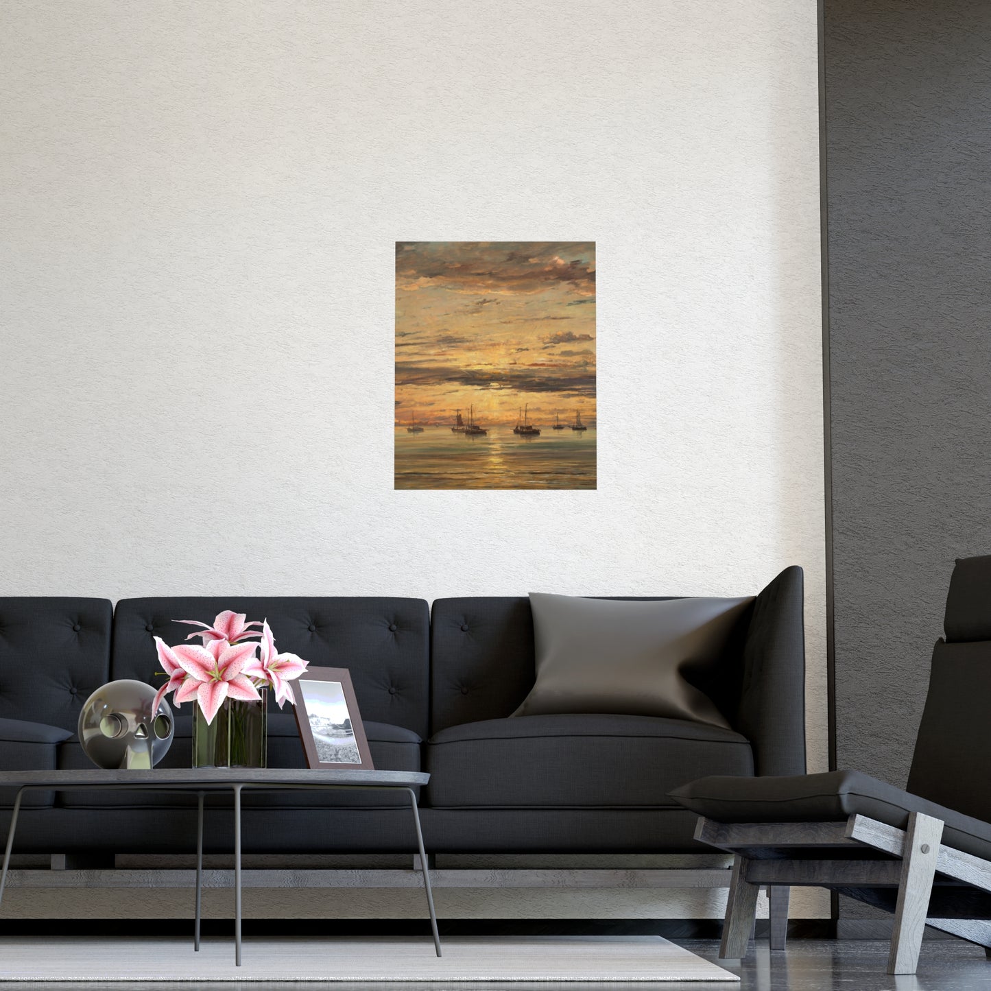 Sunset at Scheveningen - Dutch Maritime Fine Art Poster