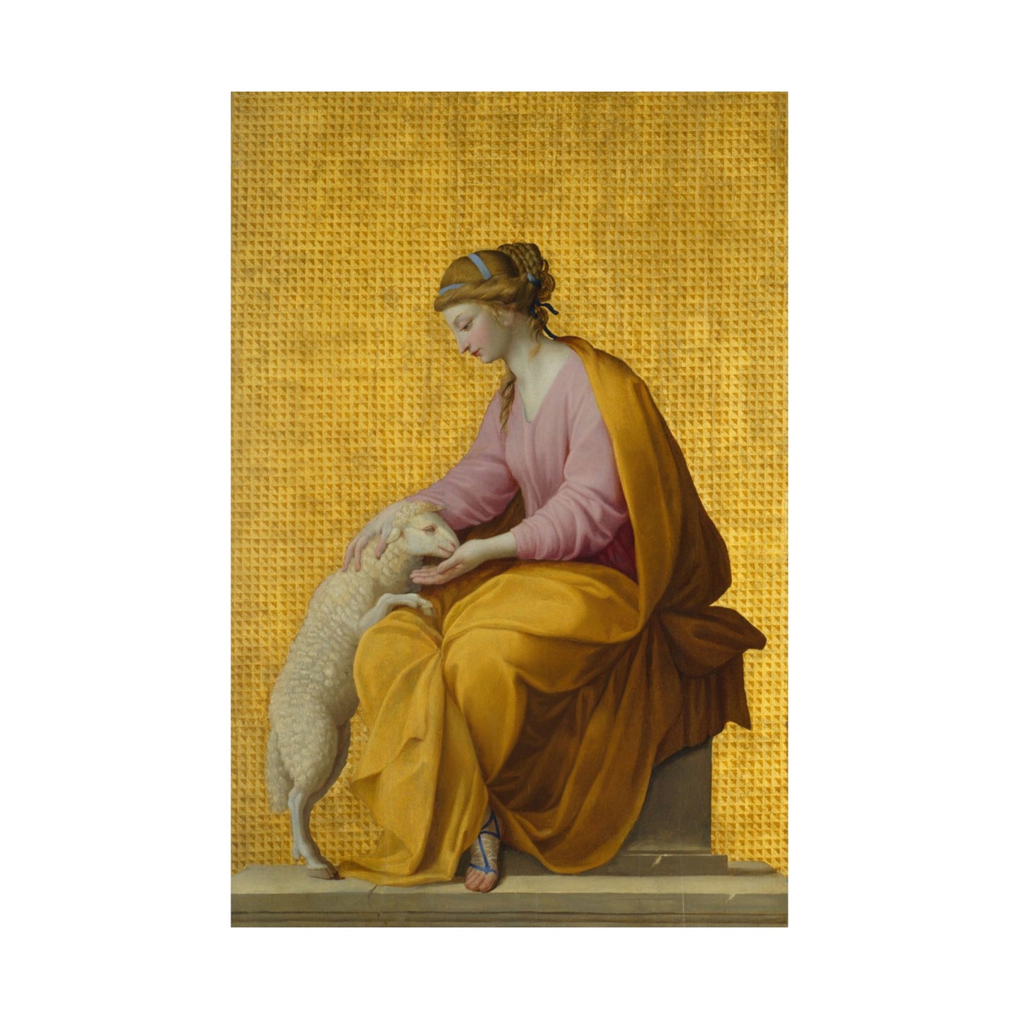 Virtues Art - Meekness - Fine Art Print - Elegant - Vertical Poster - Vintage Art Print