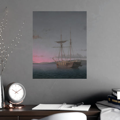 Lumber Schooners at Evening Penobscot Bay - Maritime Fine Art Poster