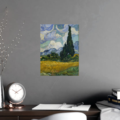 Van Gogh - Wheat Field with Cypresses - Museum Collection - Fine Art Poster