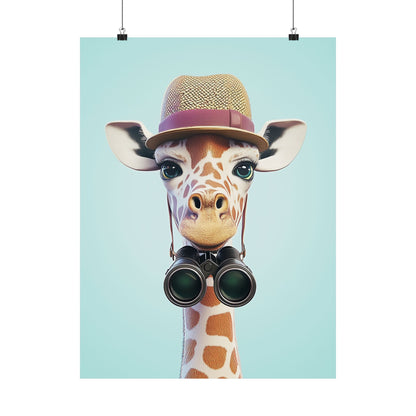 Adventure Awaits - His & Hers Giraffe Fine Art Prints (II) - Whimsical Animals - Wall Art -  Fine Art Prints - Home Décor
