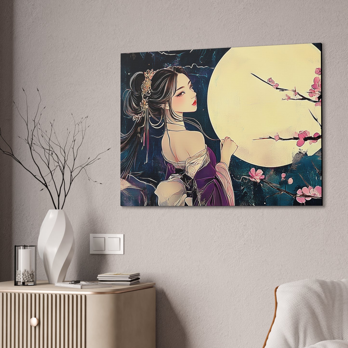 Thinking of You in the Moonlight - Fine Art Print - Wall Art on Canvas