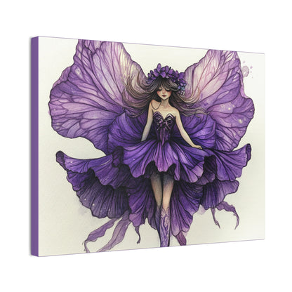 A Violet Affair - Fairies & Flowers Collection - Wall Art - on Canvas