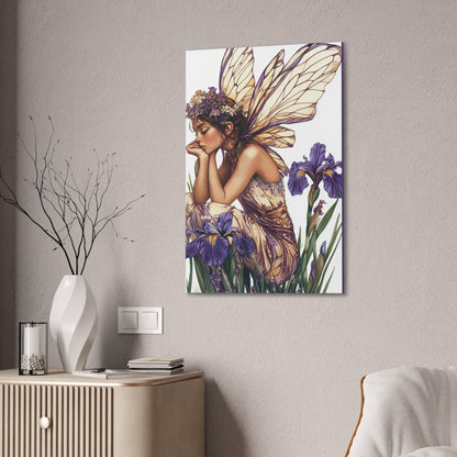 Iris You Were Here - Flowers & Fairies Collection - Fine Art Print on Canvas