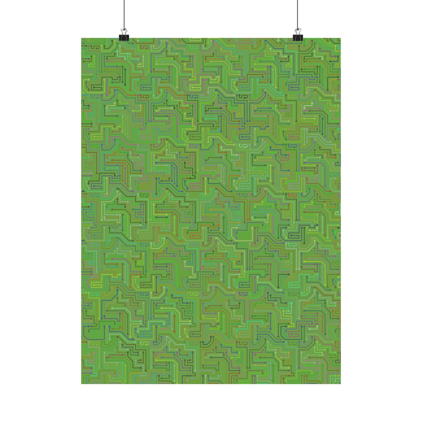 Circuit Board Art Print - Multi-color - Tech- Vertical Poster - Modern Wall Art