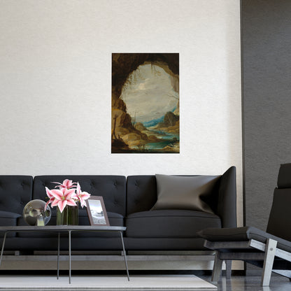 Vista from a Grotto - Romantic Cave Landscape Fine Art Poster
