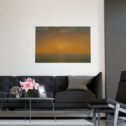 John Frederick Kensett : Sunset on the Sea (1872) - Museum Collection - Fine Art Print