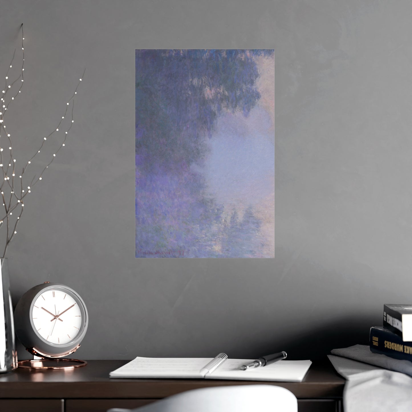 Branch of the Seine near Giverny in Mist - Monet Fine Art Poster