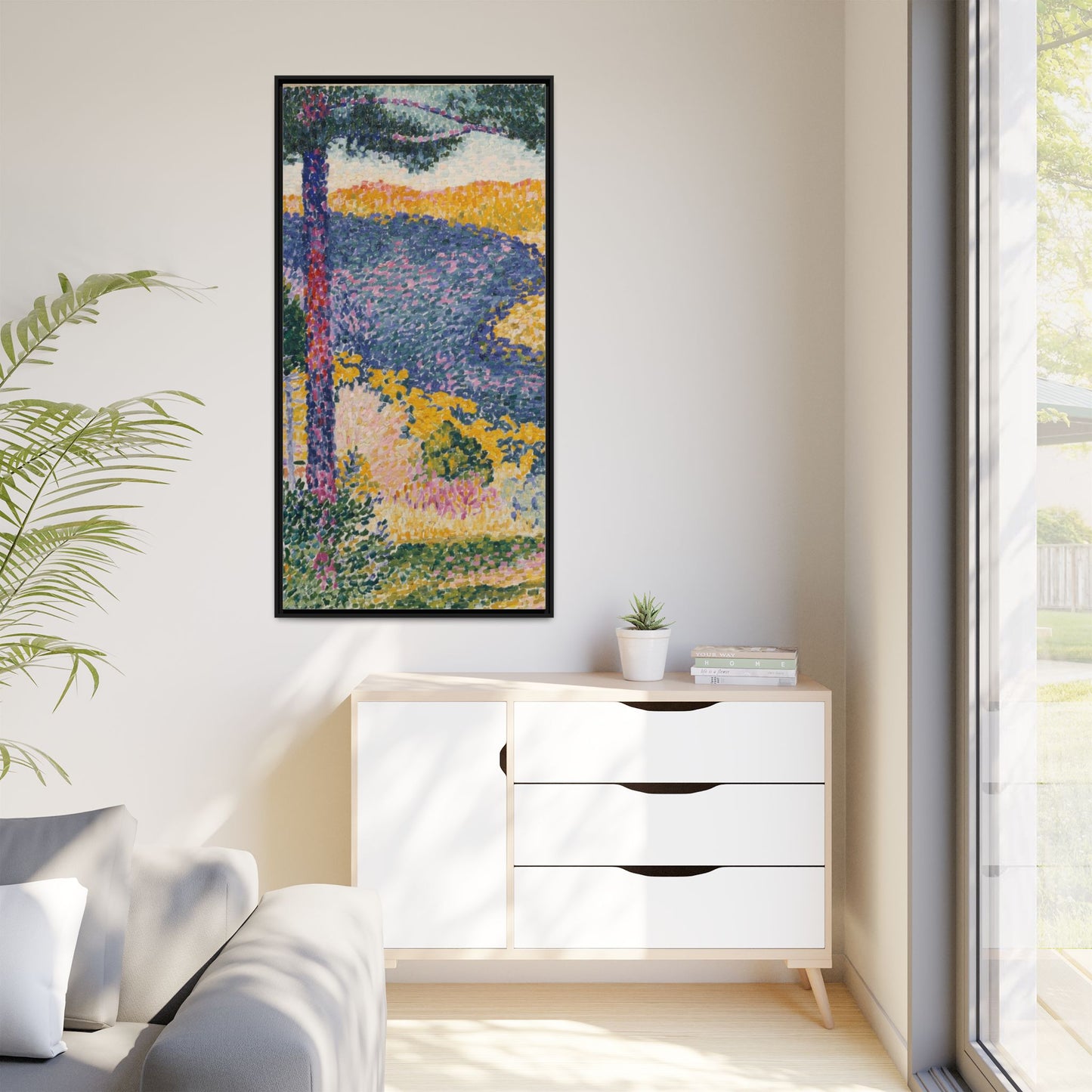 Valley with Fir Shade on the Mountain - Museum Collection - Framed Canvas Print