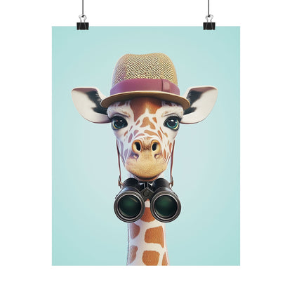 Adventure Awaits - His & Hers Giraffe Fine Art Prints (II) - Whimsical Animals - Wall Art -  Fine Art Prints - Home Décor