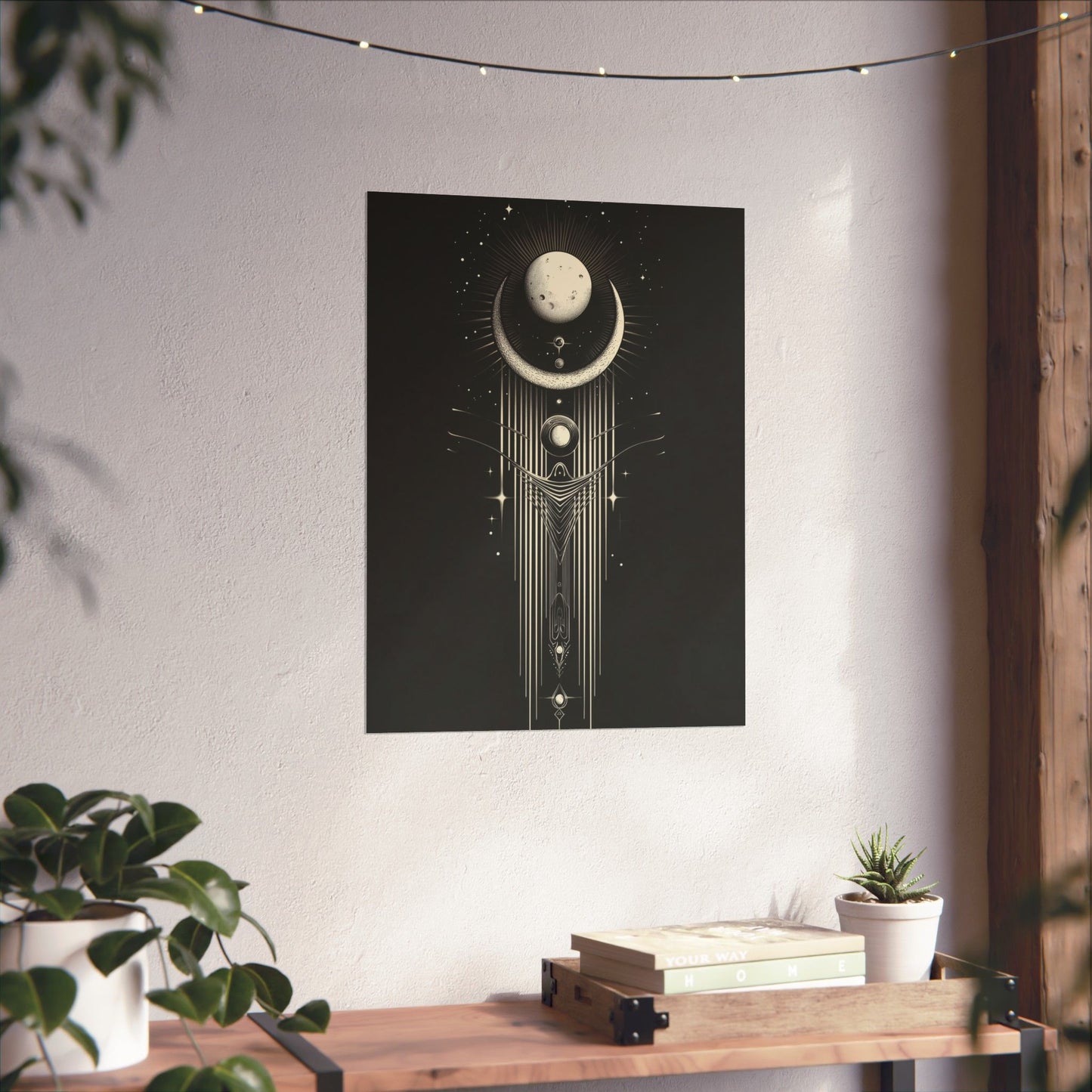 Guided by the Moon - Fine Art Print - Cosmic Poster - Celestial Wall Art - Astronomy Lovers - Space - Ethereal