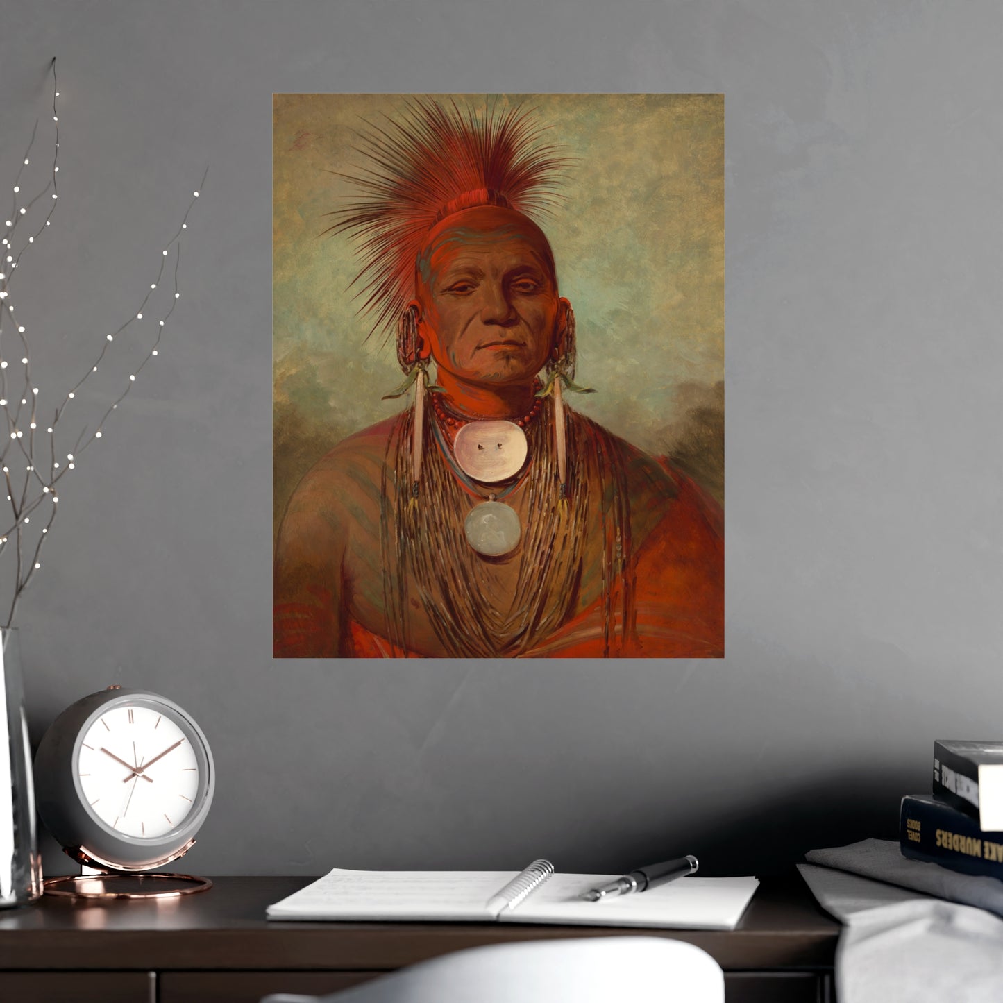 Iowa Medicine Man Portrait - George Catlin - Fine Art Poster