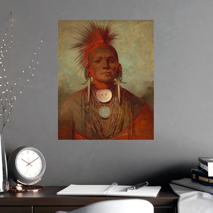 Iowa Medicine Man Portrait - George Catlin - Fine Art Poster