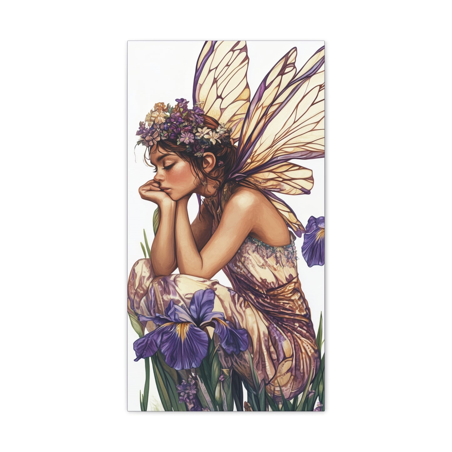 Iris You Were Here - Flowers & Fairies Collection - Fine Art Print on Canvas