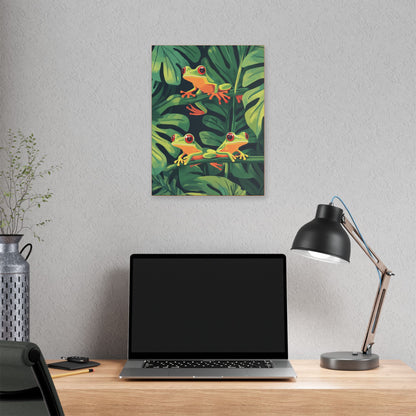 Tree Frog Trio - Garden Friends Series - Fine Art Print on Canvas
