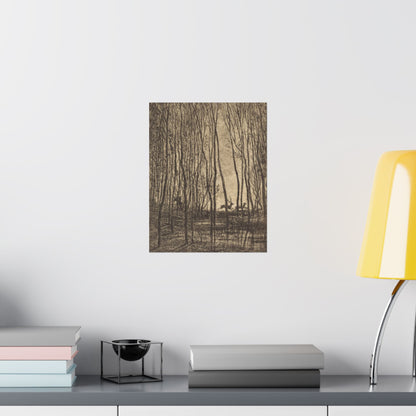 Deer Running Through Woods Nature Fine Art Print