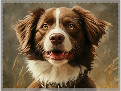 Charming Dog Portrait Framed Wall Art