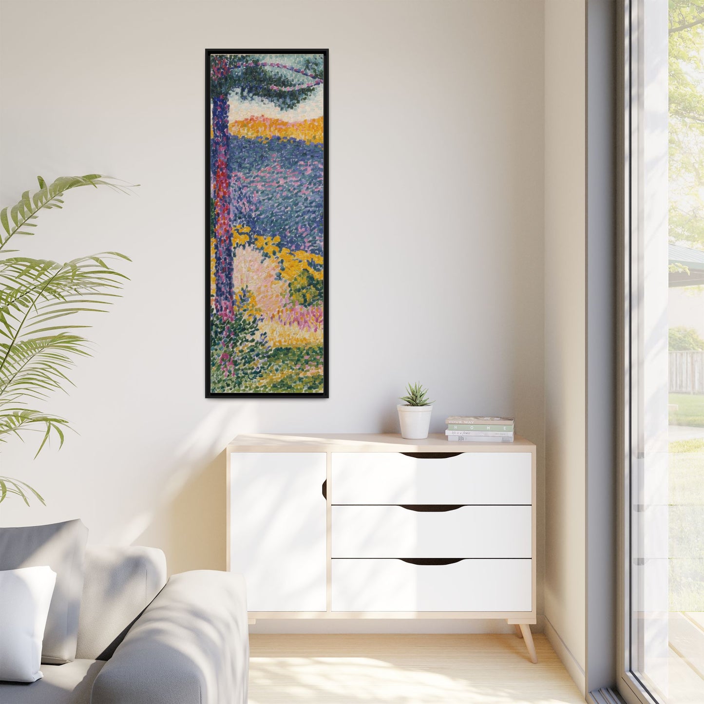 Valley with Fir Shade on the Mountain - Museum Collection - Framed Canvas Print