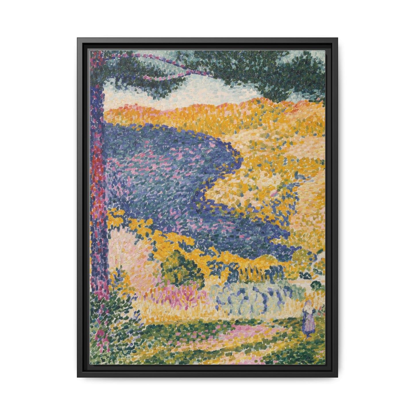Valley with Fir Shade on the Mountain - Museum Collection - Framed Canvas Print