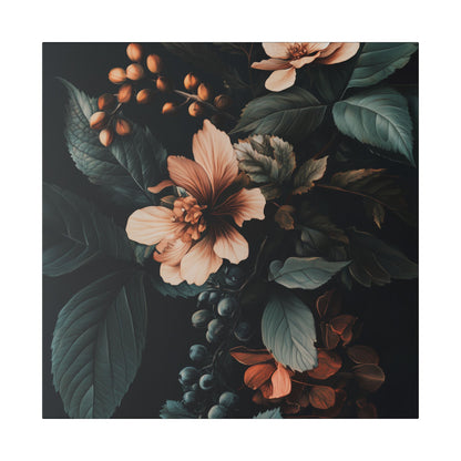 Evergreen Moody Botanical -Secret Garden Series  - Fine Art Print on Canvas