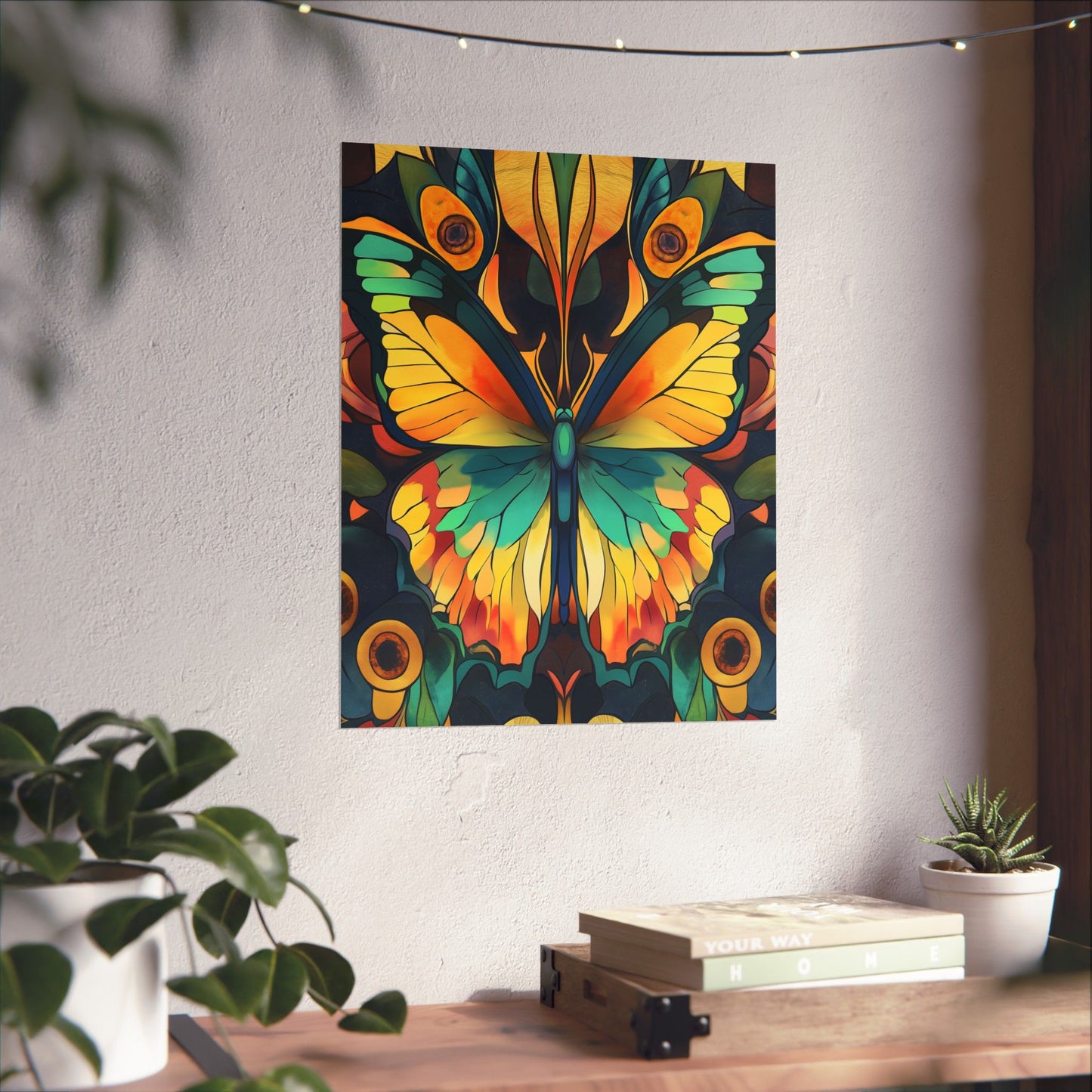 Brilliant Butterfly - Bohemian Wall Art - Fine Art Print - Poster Matte - Vertical Wall Décor
