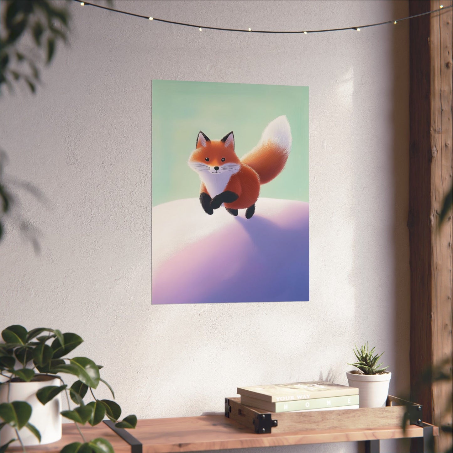 Playful Fox  - Whimsical Animals Wall Art - Cute Animal Posters -  Love Foxes - Vertical Poster