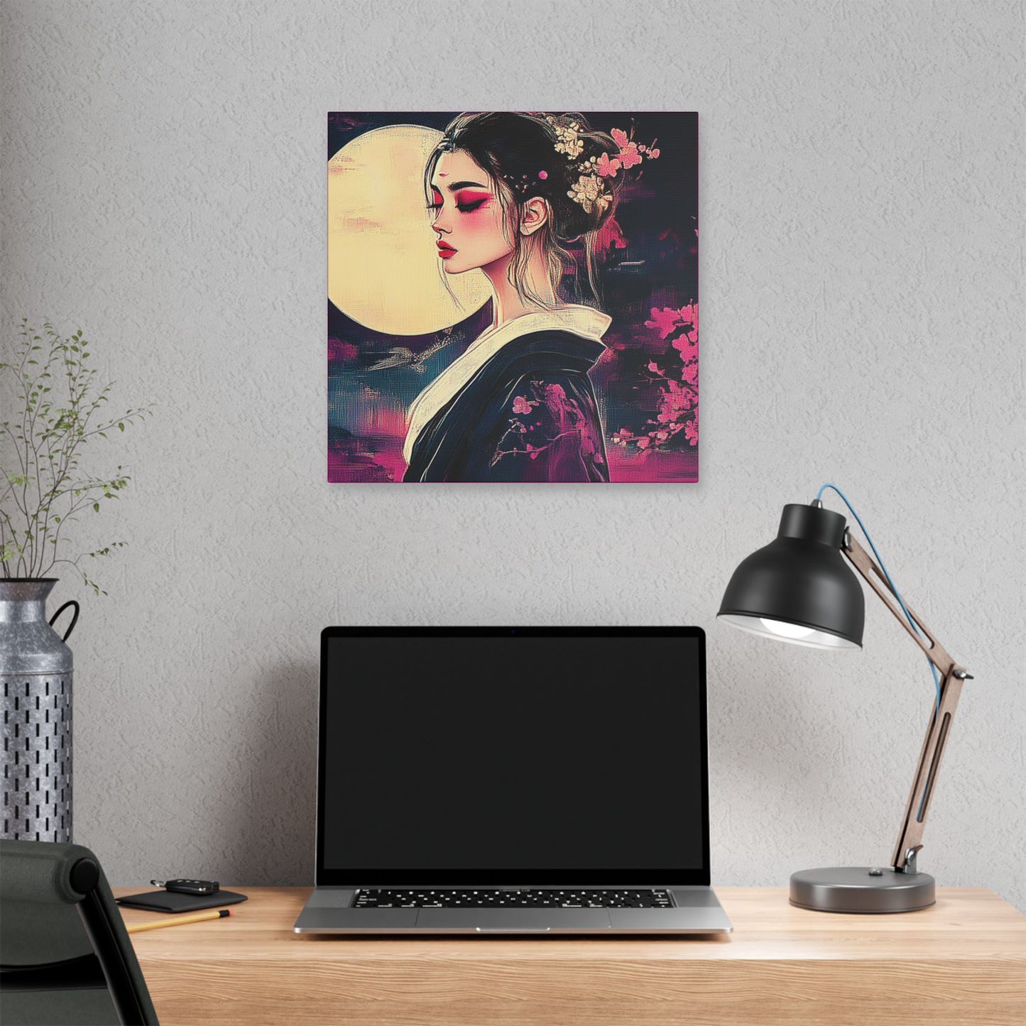 Magenta Moon - Fine Art Print on Canvas