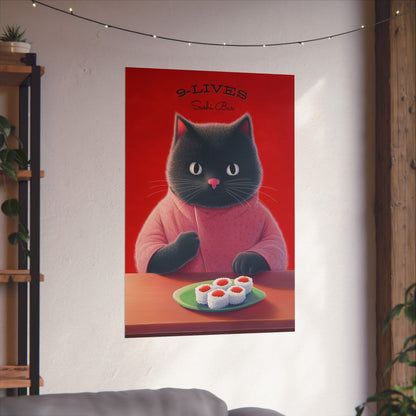 9 Lives Sushi Bar Art Print - Matte Vertical Posters