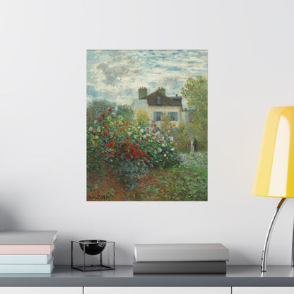 Monet - Artist's Garden at Argenteuil Fine Art Print