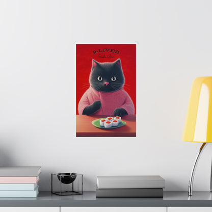 9 Lives Sushi Bar Art Print - Matte Vertical Posters