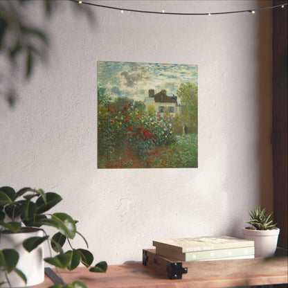 Monet - Artist's Garden at Argenteuil Fine Art Print