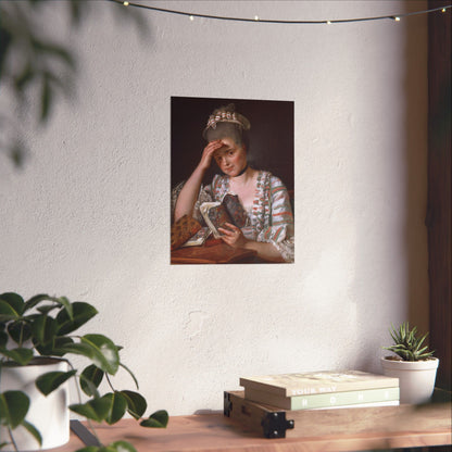 Classic Portrait - Fine Art Print - Matte Vertical Poster - Timeless Literary Woman - Art for Home Décor
