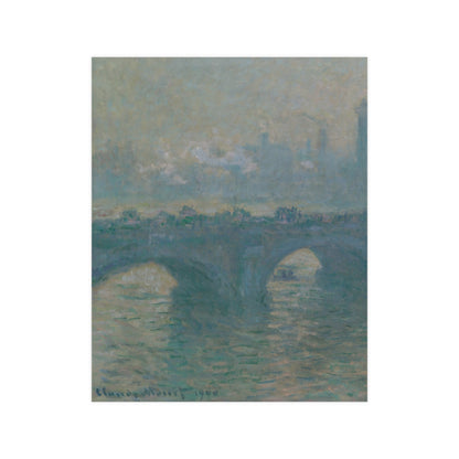 Waterloo Bridge Gray Weather - Monet Fine Art Poster