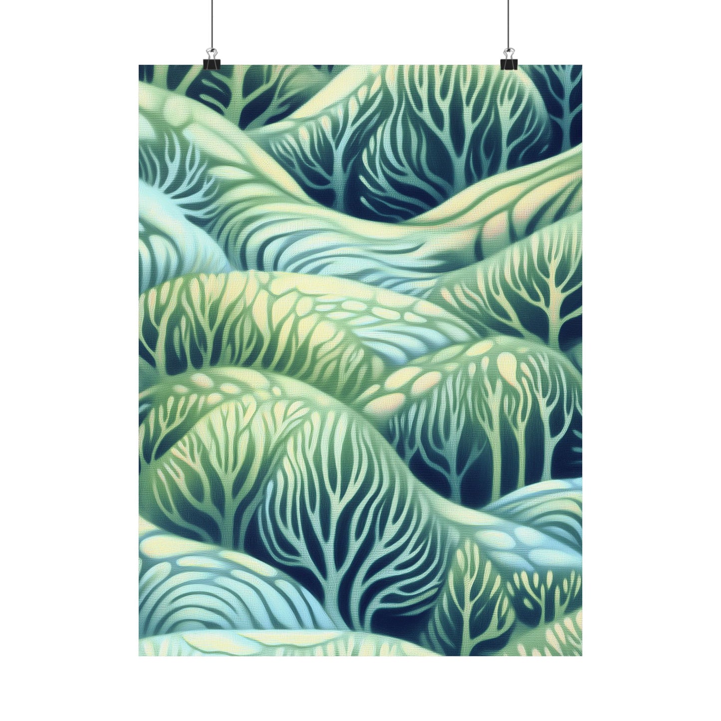 Serene Nature Matte Vertical Poster - Tranquil Forest Design for Home Decor