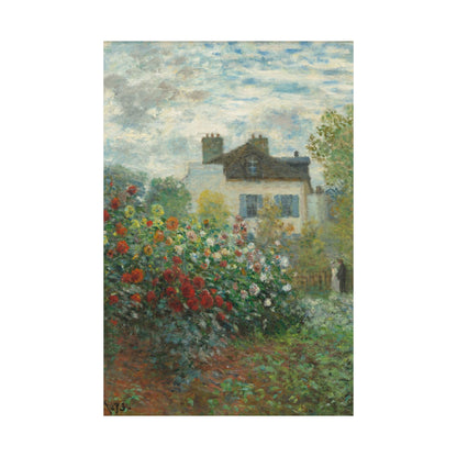 Monet - Artist's Garden at Argenteuil Fine Art Print