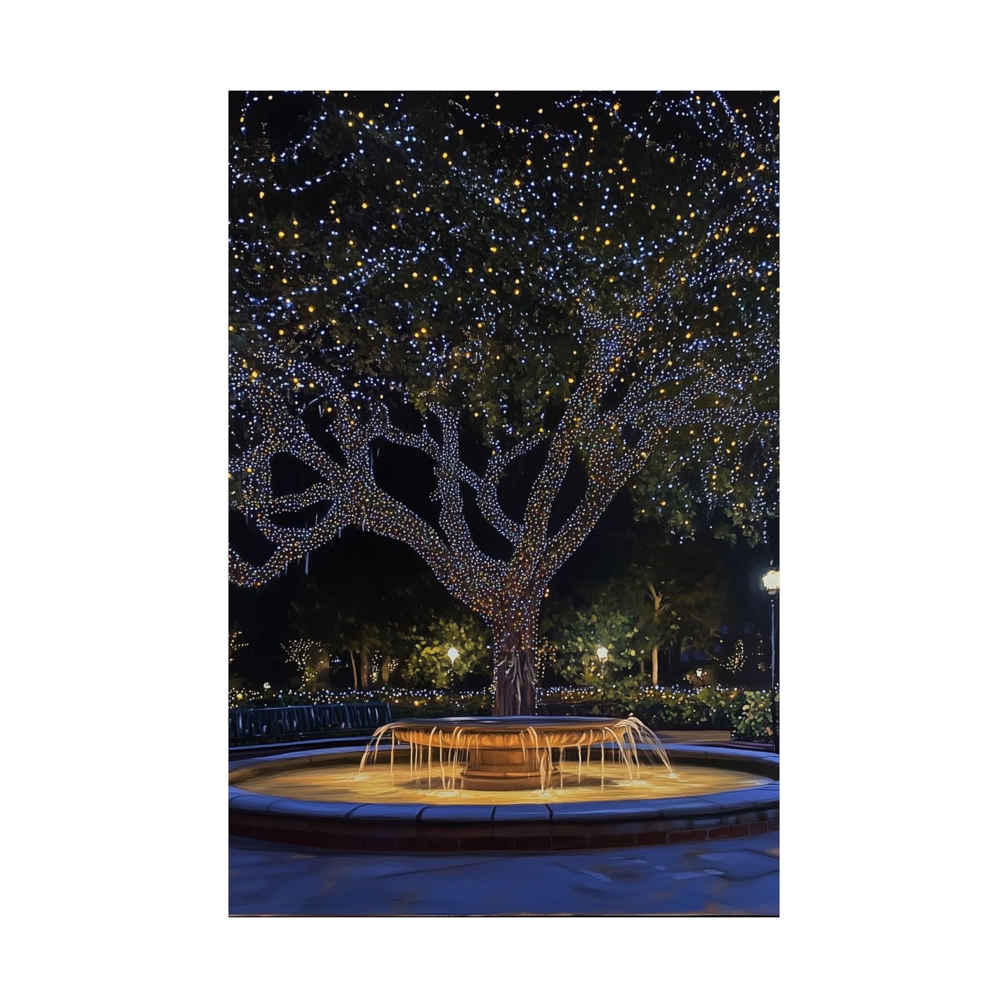 Winter Lights in the Park - Fine Art Print - Poster Print
