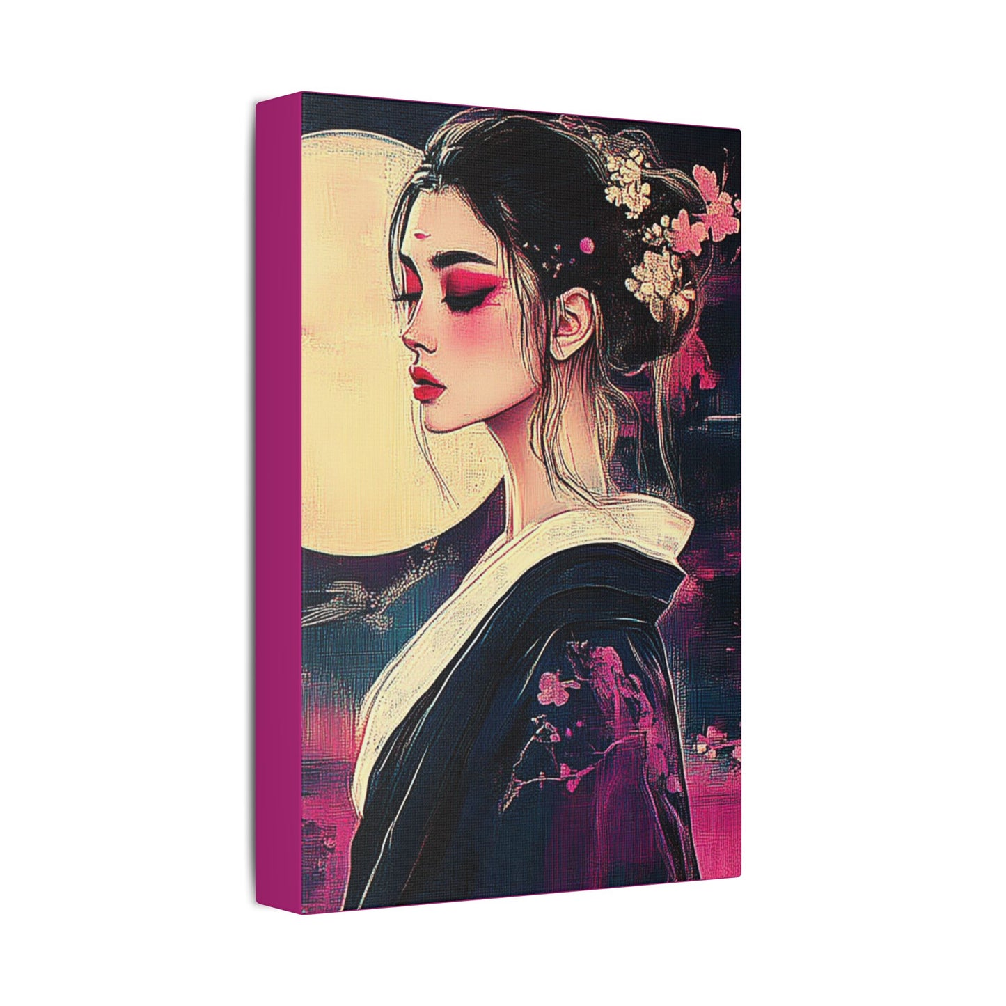 Magenta Moon - Fine Art Print on Canvas