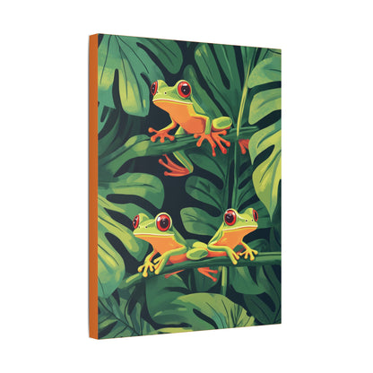 Tree Frog Trio - Garden Friends Series - Fine Art Print on Canvas