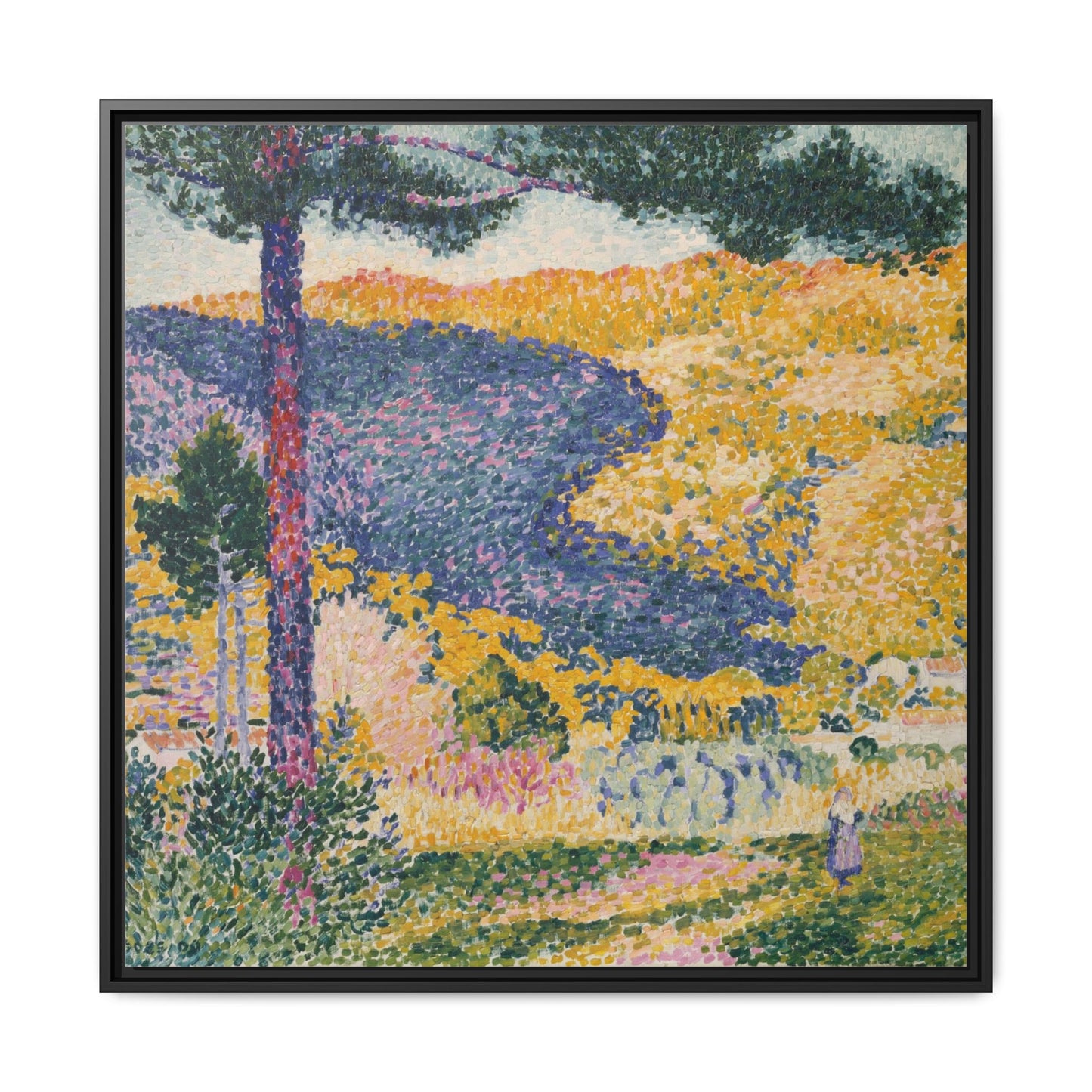 Valley with Fir Shade on the Mountain - Museum Collection - Framed Canvas Print