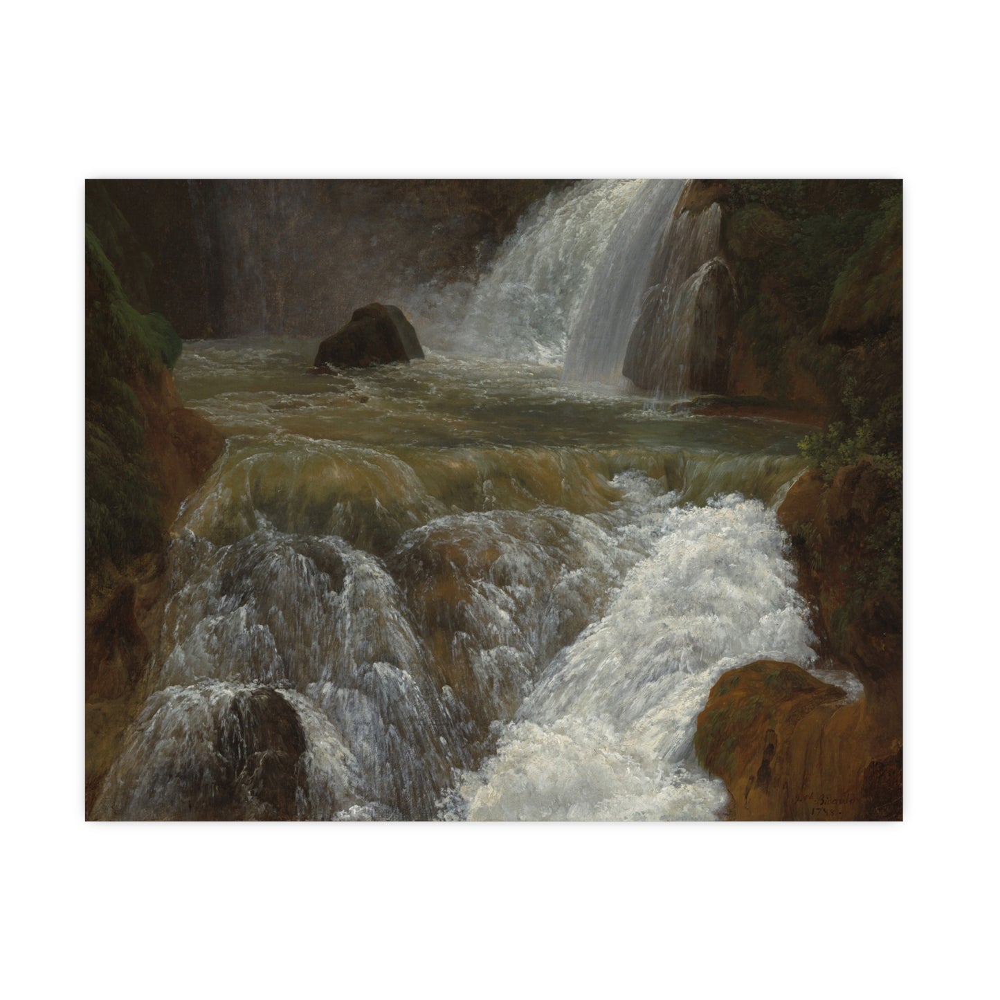 Waterfalls at Tivoli - Italian Landscape Fine Art Poster