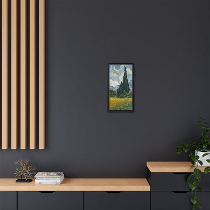Van Gogh - Wheat Field with Cypresses - Museum Collection - Framed Canvas Print