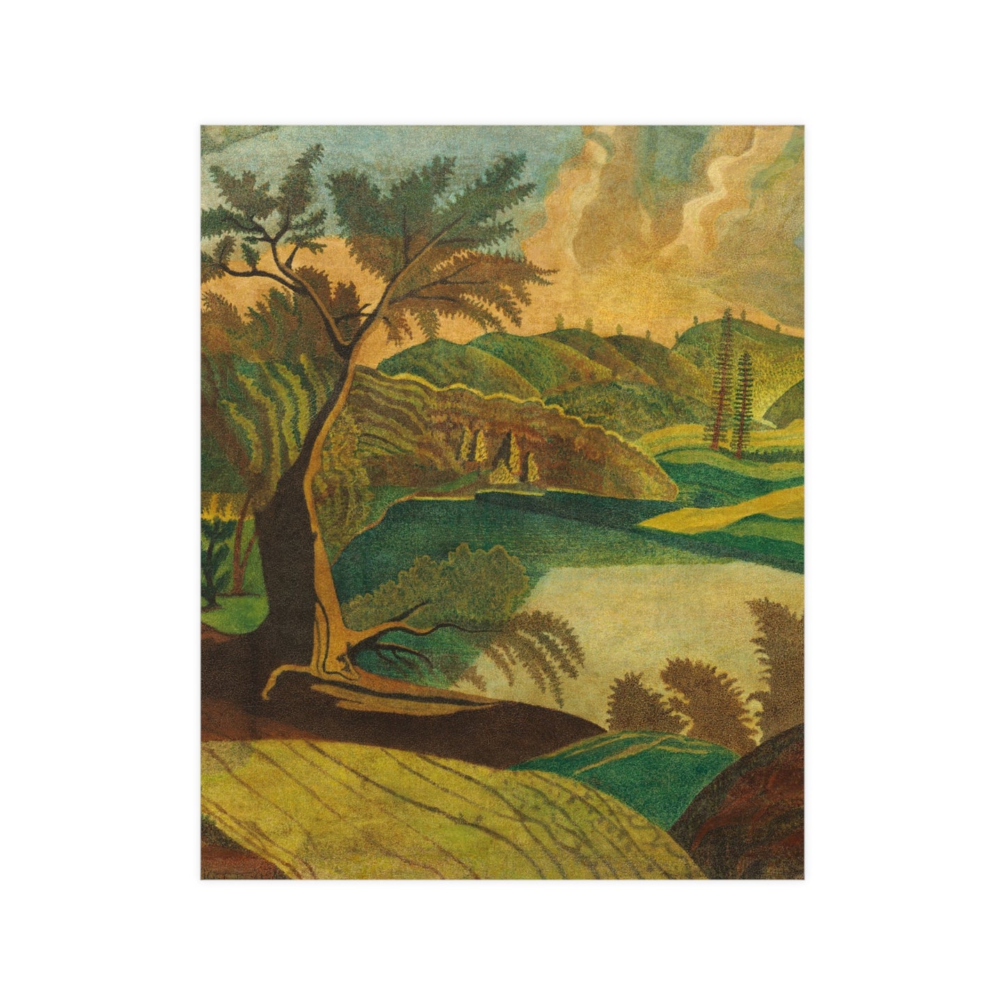 Stylized Landscape - Modern Abstract Fine Art Poster