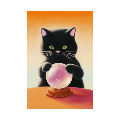 Fortune Telling Cat - Fine Art Print - Whimsical Animals - Posters - Art for Cat Lovers - Wall Art