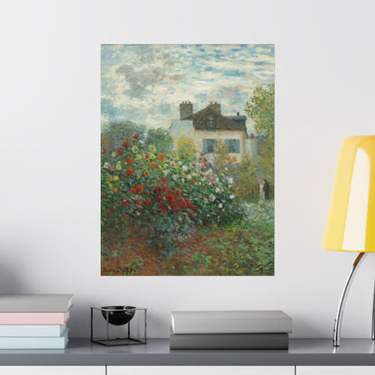 Monet - Artist's Garden at Argenteuil Fine Art Print