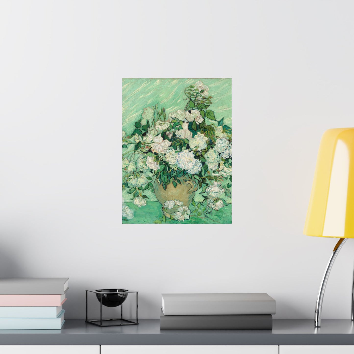 White Roses Painting - Fine Art Prints - Vintage Painting Prints - Elegant Floral - Matte Vertical Poster - White Roses Art Print