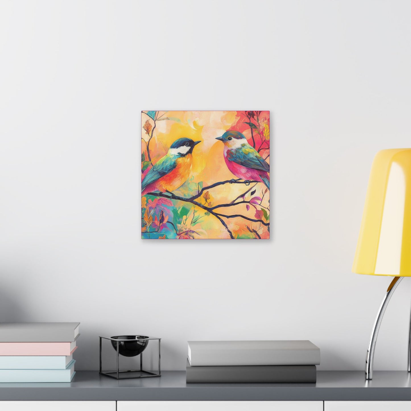 Love Birds in Paradise - Fine Art Print - Wall Art - on Canvas