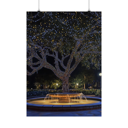 Winter Lights in the Park - Fine Art Print - Poster Print