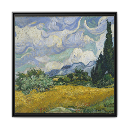 Van Gogh - Wheat Field with Cypresses - Museum Collection - Framed Canvas Print