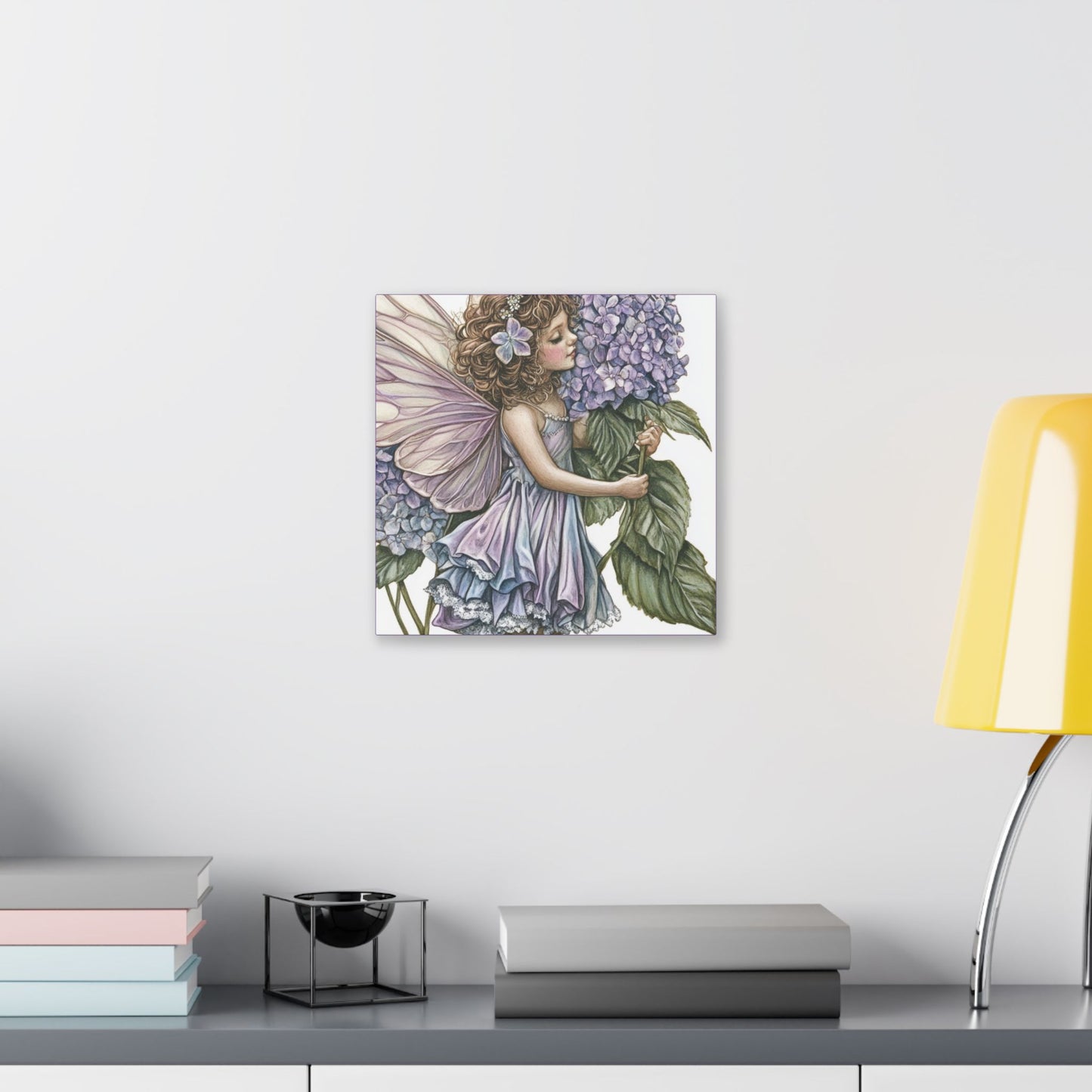Purple Hydrangea - Flowers & Fairies Collection - Fine Art Print on Canvas